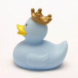 لعبة حمام ليلالو على شكل بطة مع تاج باللون الأزرق الفاتح - 3 miniature