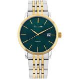 CITIZEN Quartz Analog Green Dial Two-Tone Stainless Steel Men's Watch DZ0044-50X - 1 miniature