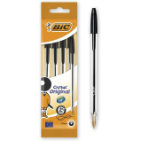 BIC / أقلام ، قلم حبر جاف كريستال ، نقطة متوسطة ، 4 عبوات - 1 miniature