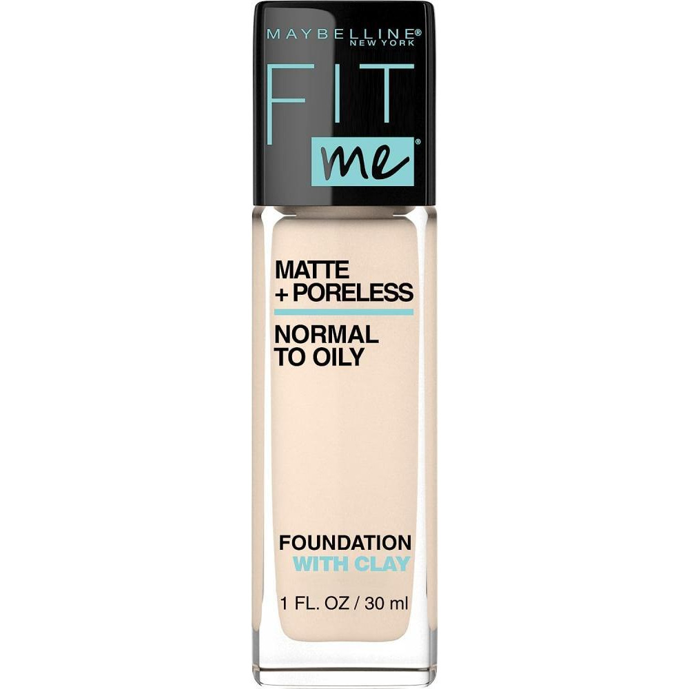Maybelline New York / FOUNDATION، Fit me ، غير لامع ، 110 - بورسلين ، 1 أونصة سائلة (30 مل) - 1