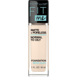 Maybelline New York / FOUNDATION، Fit me ، غير لامع ، 110 - بورسلين ، 1 أونصة سائلة (30 مل) - 1 miniature