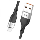Miccell / Charging cable, 2.4A Ultra strong, USB to Lightning, 1M, Black, VQ-D129 - 2 miniature