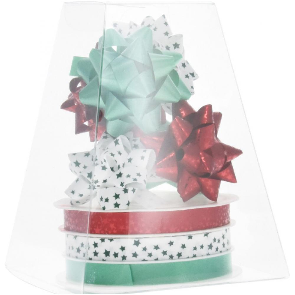 مجموعة ديكور كوبمان لتغليف عيد الميلاد باللون الأخضر والأحمر - 1