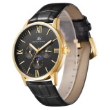 Kenneth Scott Men's Black Dial Analog Watch - K22107-GLBB - 2 miniature