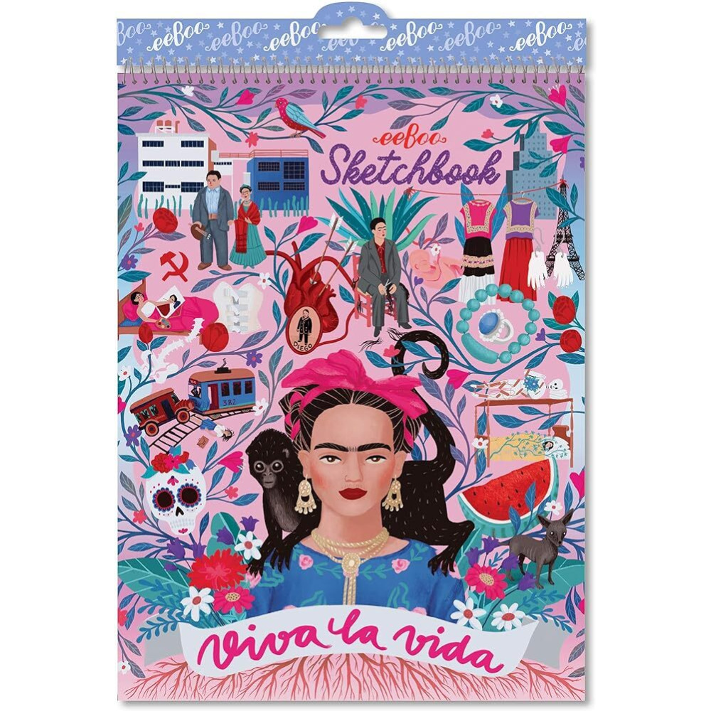 eeBoo Viva La Vida Sketchbook Deluxe Water Color Paper 60 Sheets for kids to learn painting and fun learning. - 1