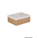 Homesmiths Large Storage Basket Brown with Liner 36 x 27 x 13 cm - 1 miniature