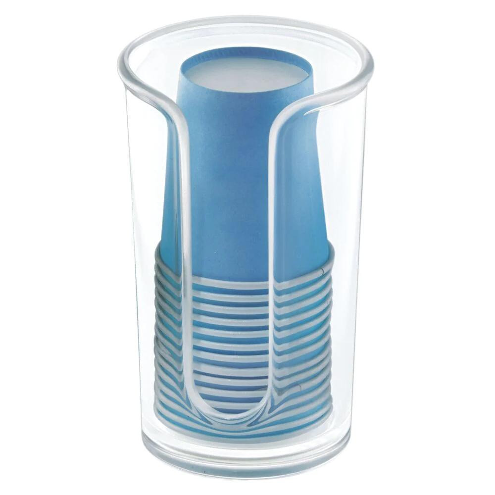 iDesign Clarity Disposable Cup Dispenser, Clear - 1
