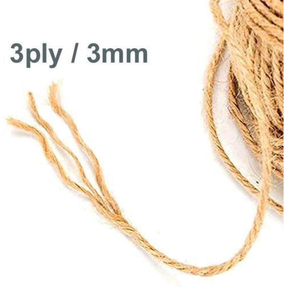 Premify / Natural jute twine rolls, 100x2 +100x3 mm - 4
