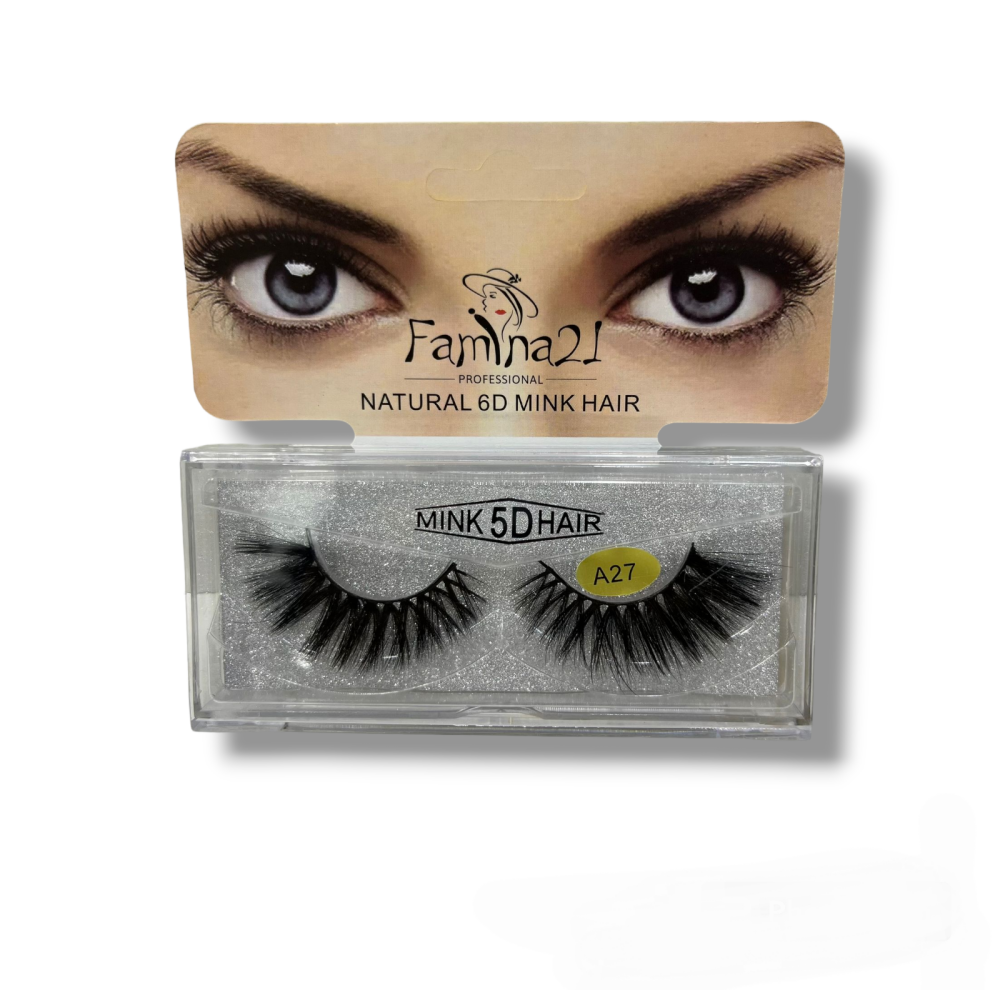 Famina21 Natural 6D\/5D Mink Hair Eyelahes (A) (A27) - 1