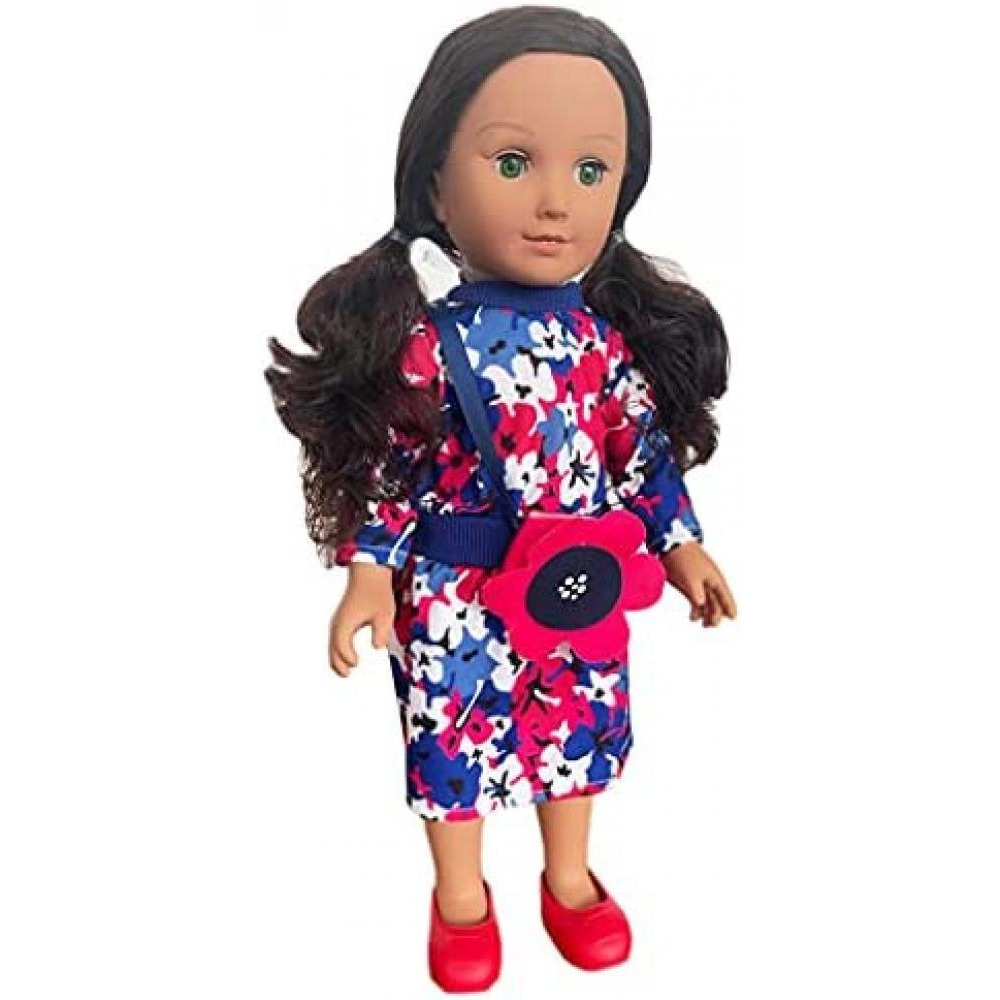 Hayati Girl / Fashion Doll Jeedah In Blooming Dress 18 Inches, Blue/Red, Tp100322 - 1