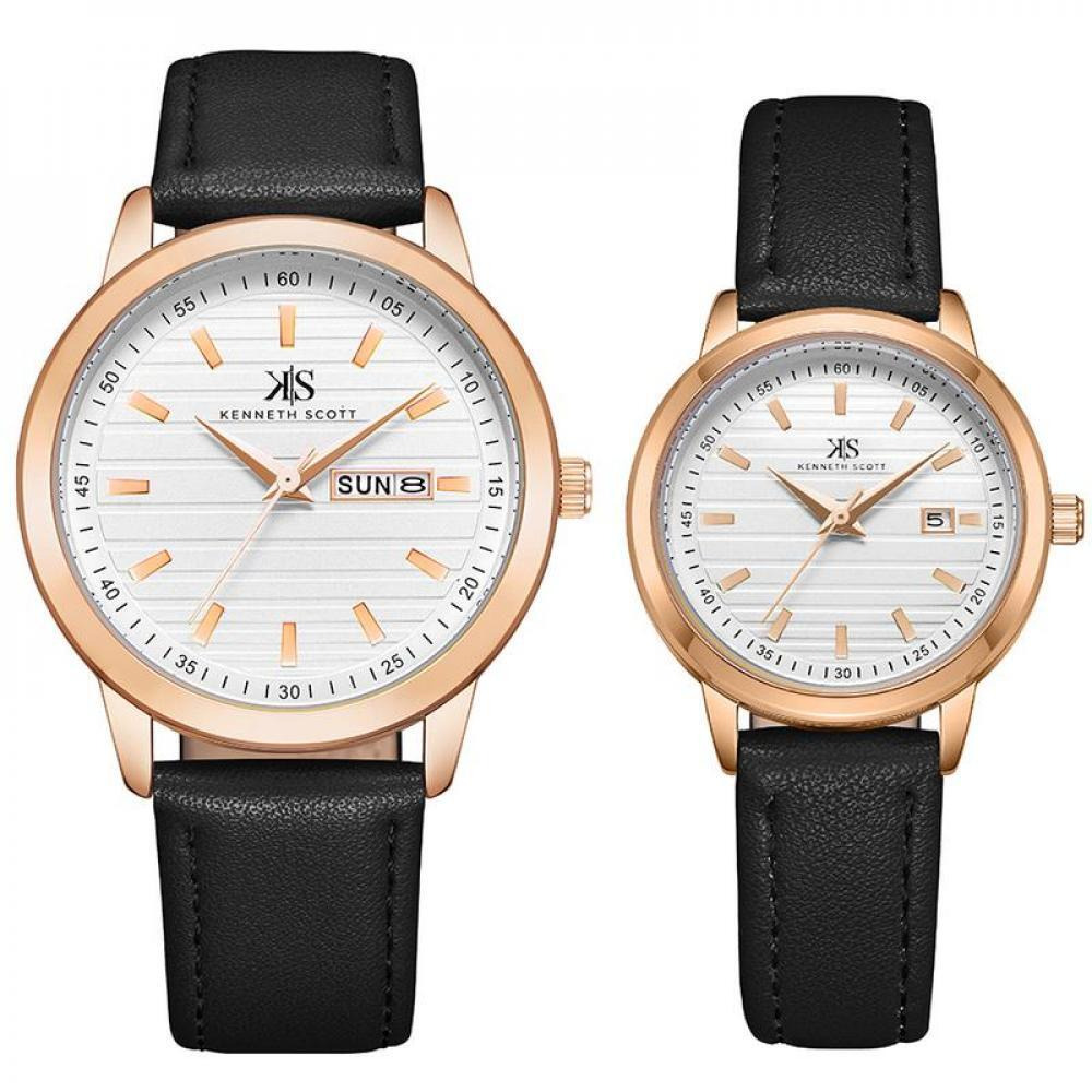Kenneth Scott Analog Couple Watch - K22027,K22527-RLBW - 1