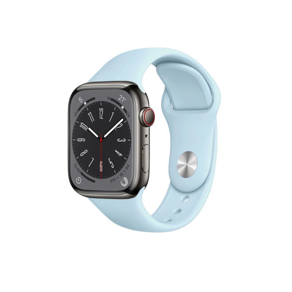 Perfii Solid Silicone Replacement Band For Apple Watch 41, 40, 38 mm Series 8/7/6/5/4 SE - 2