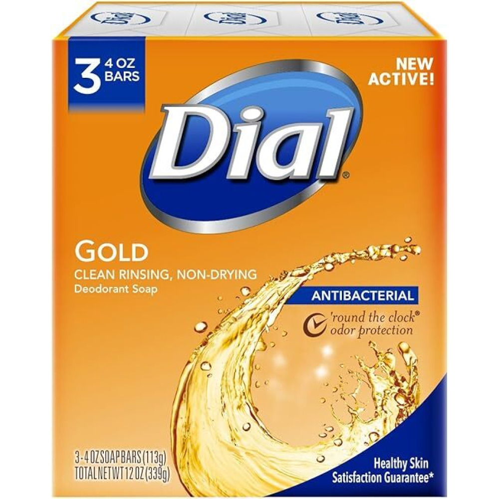 Dial Gold Antibacterial Deodorant Soap For Unisex 3 x 4 oz - 1