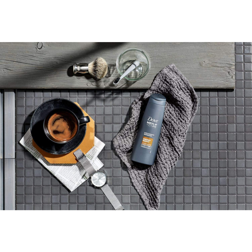 Dove, Men+Care Energy Boost Shampoo, for Fine Hair, 250 ml, Pack of 6 - 3