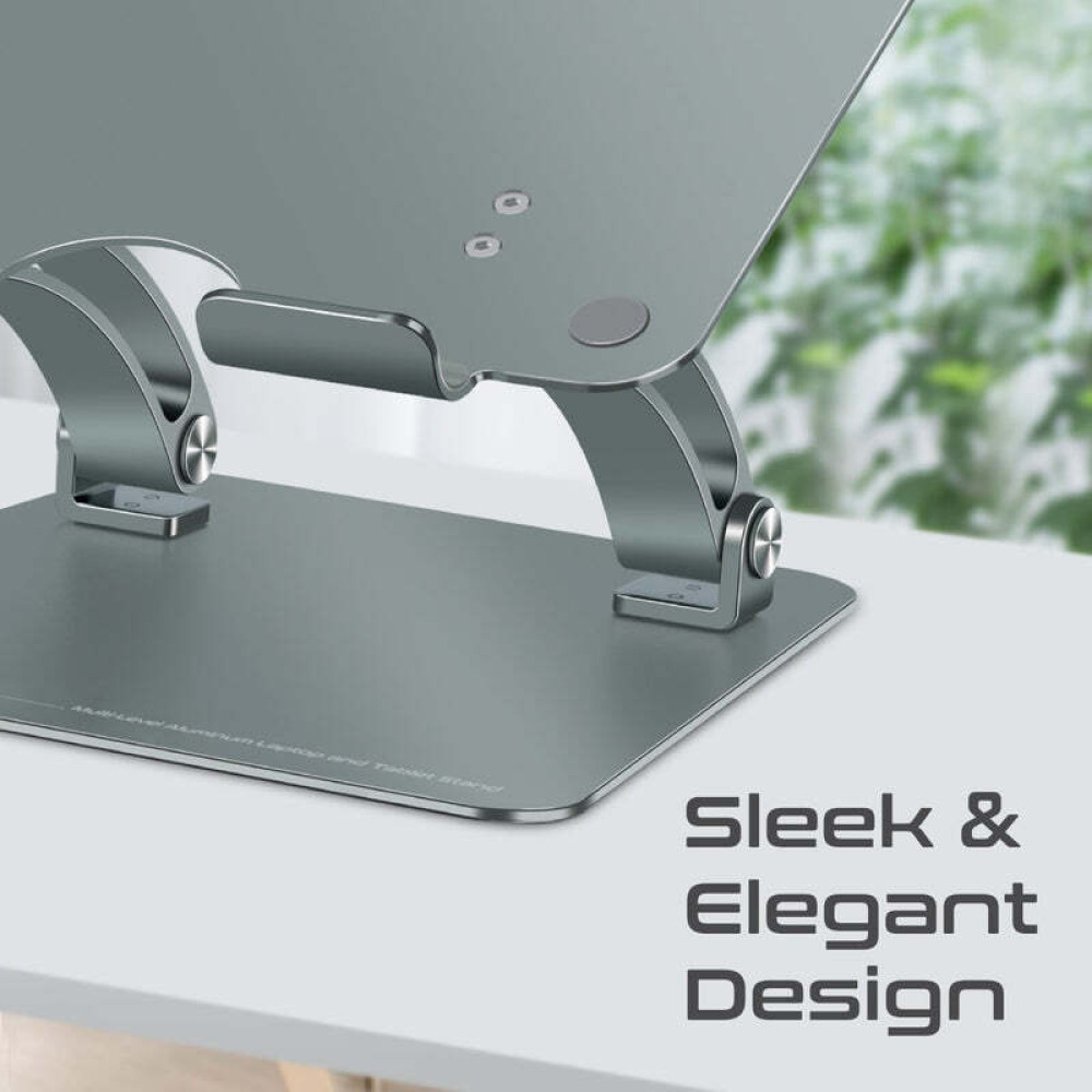 حامل بروميت ديسك ميت-7 متعدد المستويات من الألومنيوم لأجهزة الكمبيوتر المحمول - 4