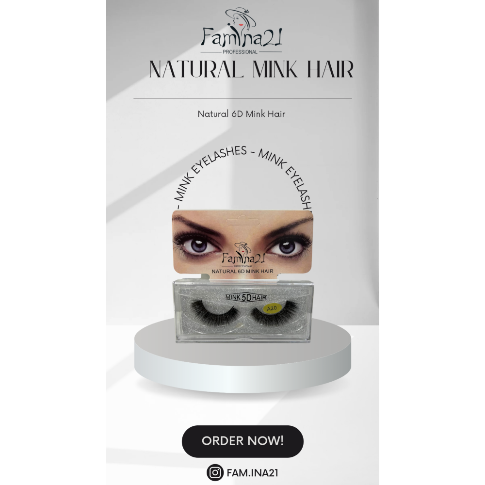 Famina21 Natural 6D\/5D Mink Hair Eyelahes (A) (A27) - 2