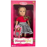 Hayati Girl / Fashion Doll Siba Stripe Fancy Dress 18 Inches, Multicolor, TP100321 - 3 miniature