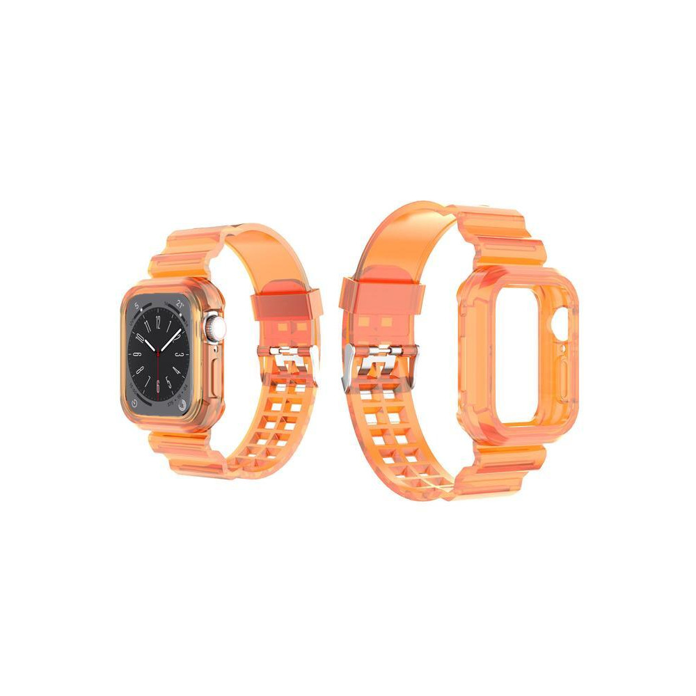 Perfii Ice Case Silicone Replacement Band For Apple Watch 45/44/42mm Series 8/7/6/SE/5/4/3 - 1