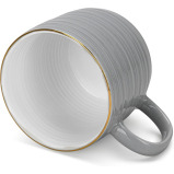 Fissman 2-Piece Mugs Firmina Gray 350ml New Bone China - 6 miniature