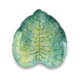 TarHong Palermo Tropical Shaped Leaf Shaped Green Bamboo Appetizer Plates, Proprietary Merge Material Mix (Bamboo Powder & Melamine) - 1 miniature