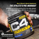 C4 Sport   Pre-workout - 192g - 30 Servings - Icy Blue Raspberry  - 6 miniature