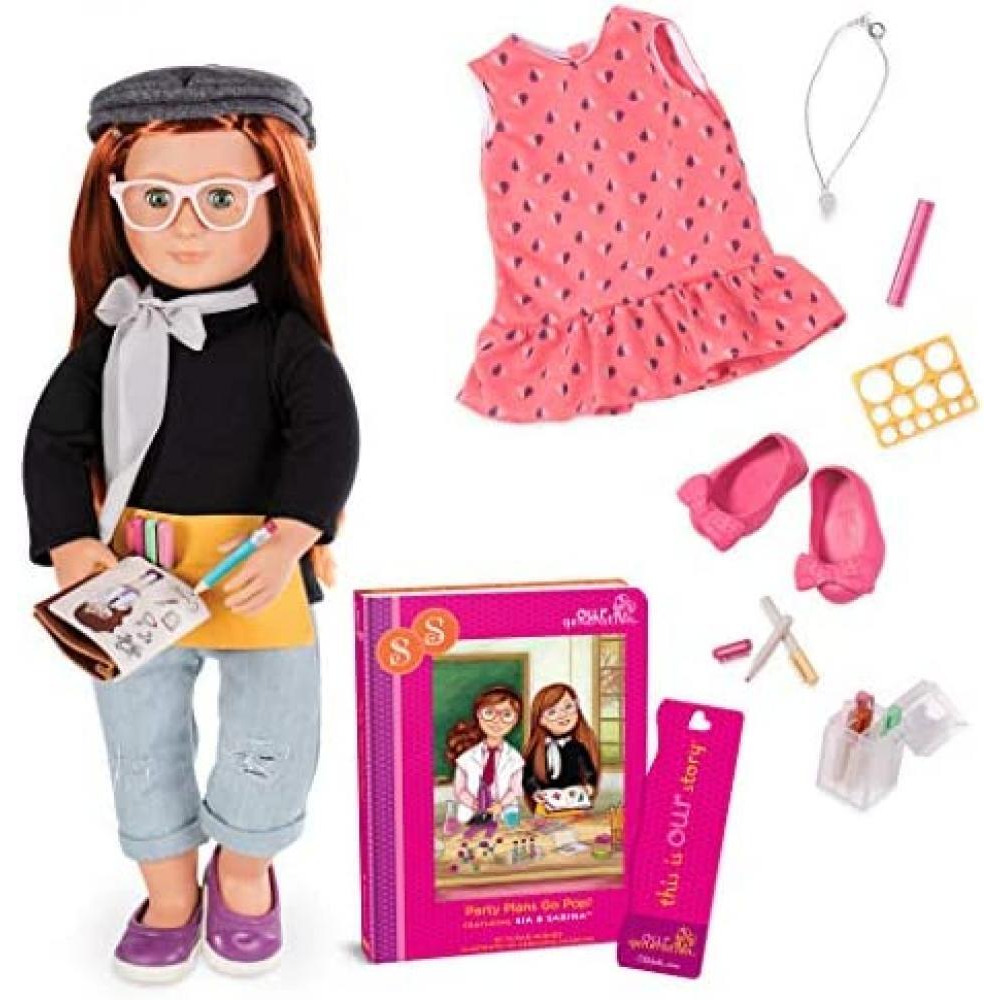 Our Generation Little Likes Deluxe Twin Doll Sabina W Book - 3 Years and Above For Girls - 1