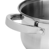 Fissman Stockpot Felina 18cm/2.9LTR With Glass Lid Stainless Steel - 5 miniature