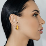 ACCENT حلقات الأقراط مع طلاء المينا - 5 miniature