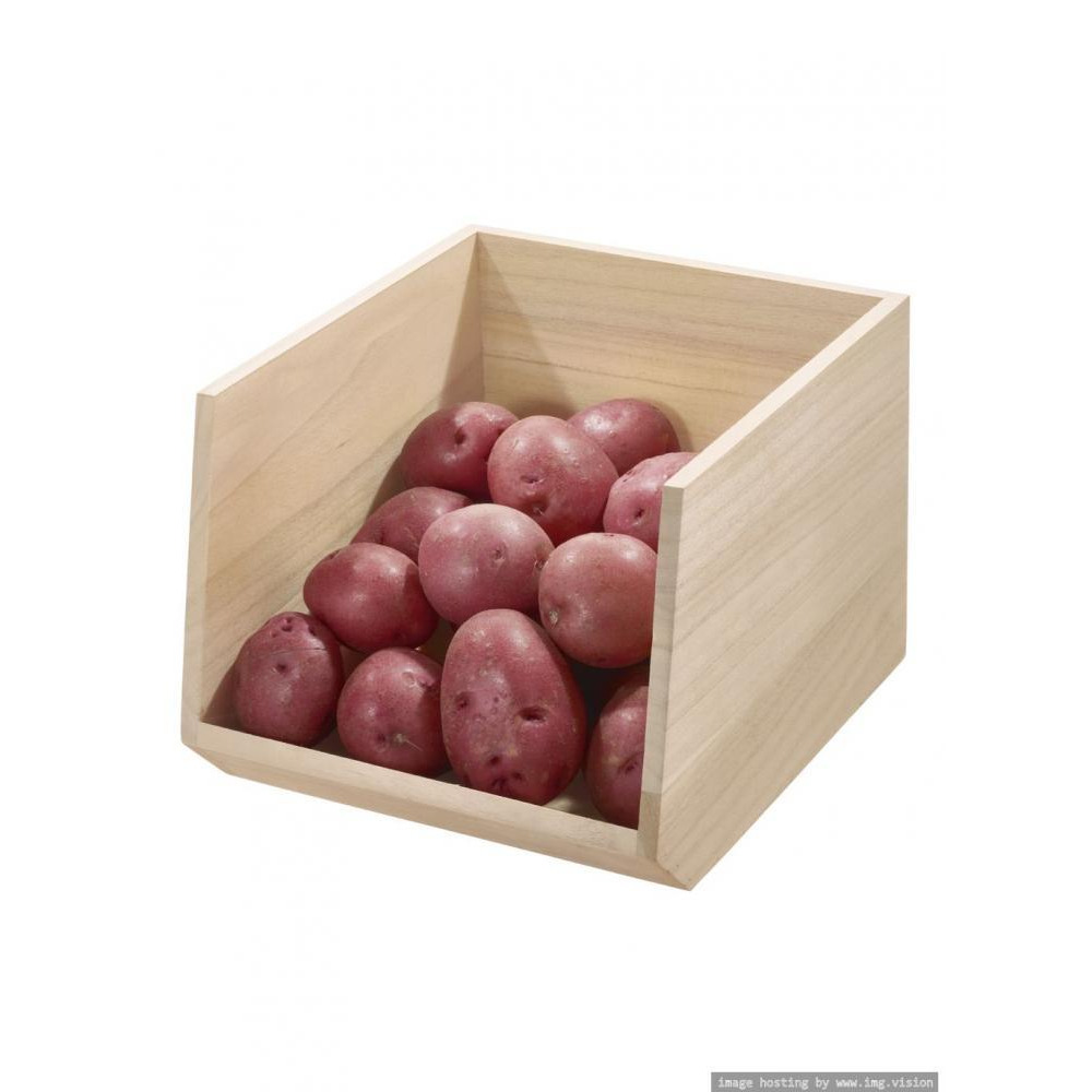 Interdesign Wood Open Front Bin - 1
