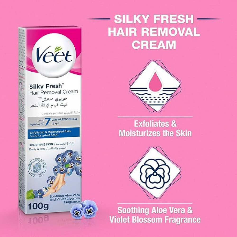 Veet, Hair removal cream, Sensitive skin, 100 g - 2
