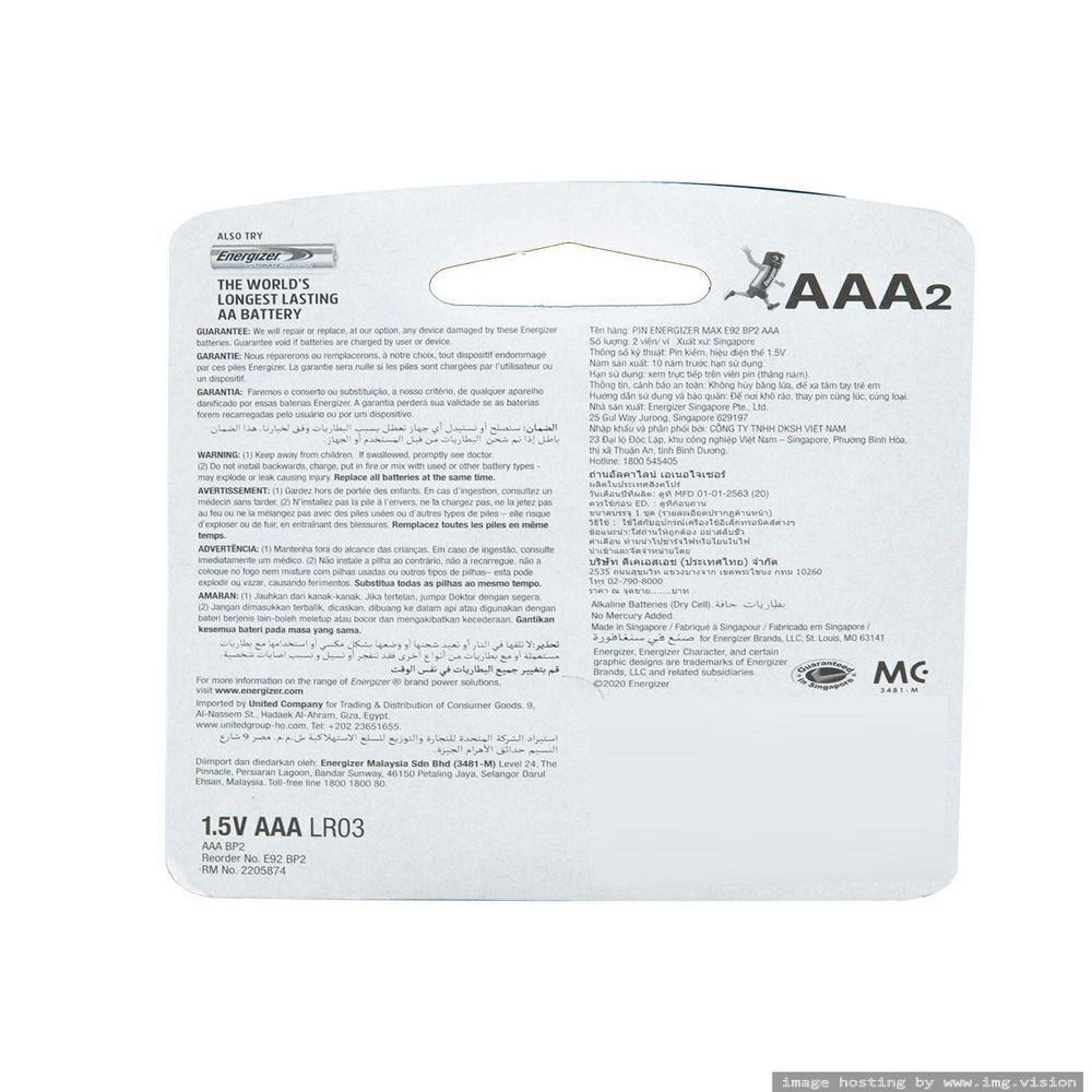 Energizer Alkaline Power Seal AAA 2 - 2