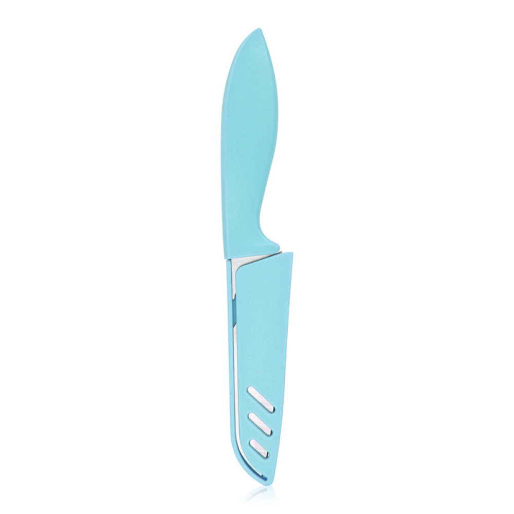 FISSMAN Utility Vegetable And Fruit Knife With Sheath Blue Green 21cm - 1