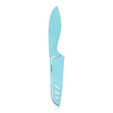 FISSMAN Utility Vegetable And Fruit Knife With Sheath Blue Green 21cm - 1 miniature