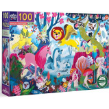 eeBoo Magical Creatures 100 Pieces Puzzle for Education and fun to play for kids.  - 1 miniature