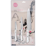 Fissman 3-Piece Japanese Knife Set - 8" Chef Knife, 5" Utility Knife, 4" Paring Knife - Stainless Steel 420J2 Kitchen Knife Set Yamazaki Series - 6 miniature