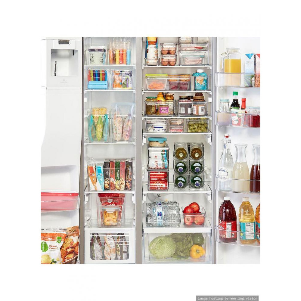 iDesign Large Divided Freezer Bin Clear - 3