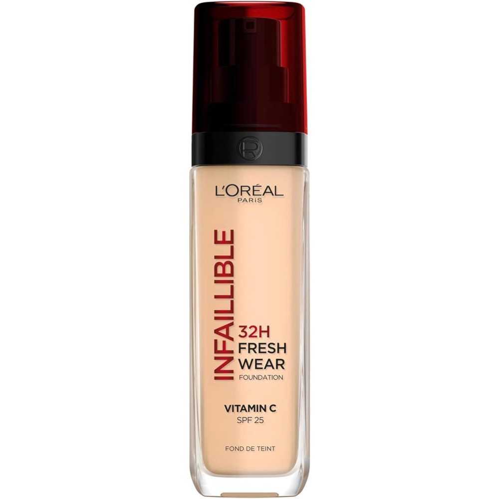 L'Oreal Paris Infaillible 32H Freshwear Foundation, SPF 25, 100 Warm, 30ml - 1
