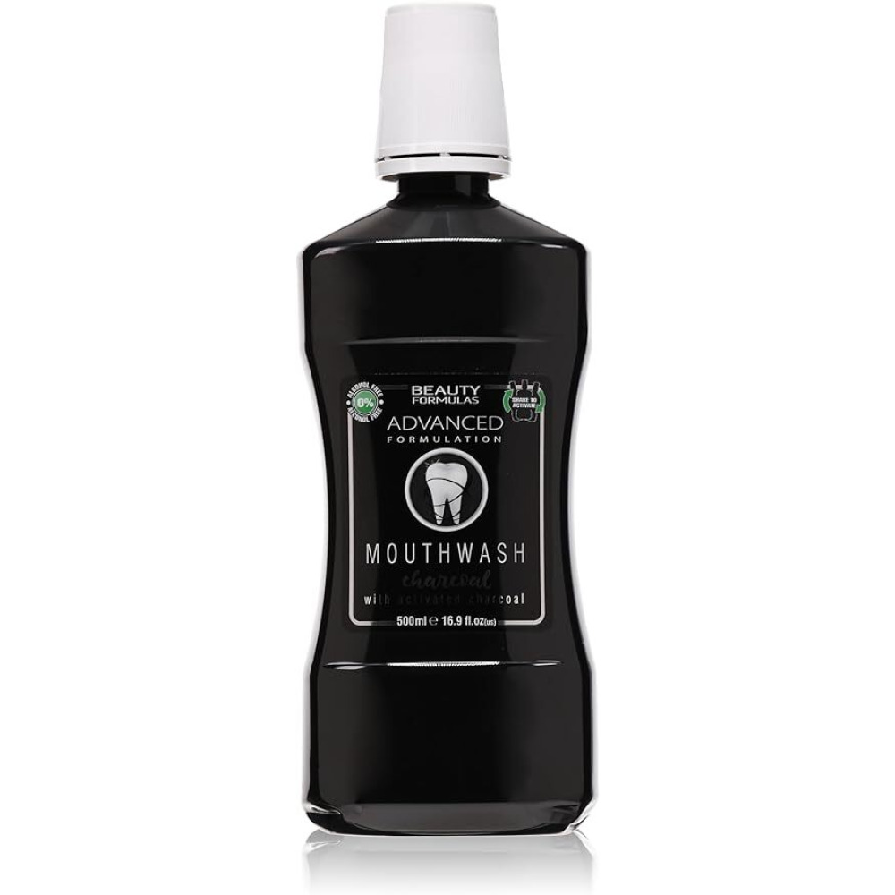 Beauty Formulas, Mouthwash, Charcoal, 500 ml - 1