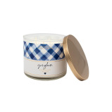 Bath & Body Works / Candles, Gingham, 3-wick, White - 2 miniature