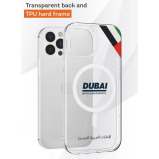 كفر آيفون 12 برو ماكس، متوافق مع ماج سيف، حماية عسكرية، مقاوم للاصفرار، (6.7 بوصة)، شعار دبي - 3 miniature