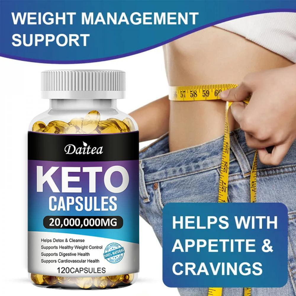 Daitea Keto Capsules - Helps to Burn Fat & Lose Weight, Cleanse and Supports Digestive Health (120 Capsules) - 1