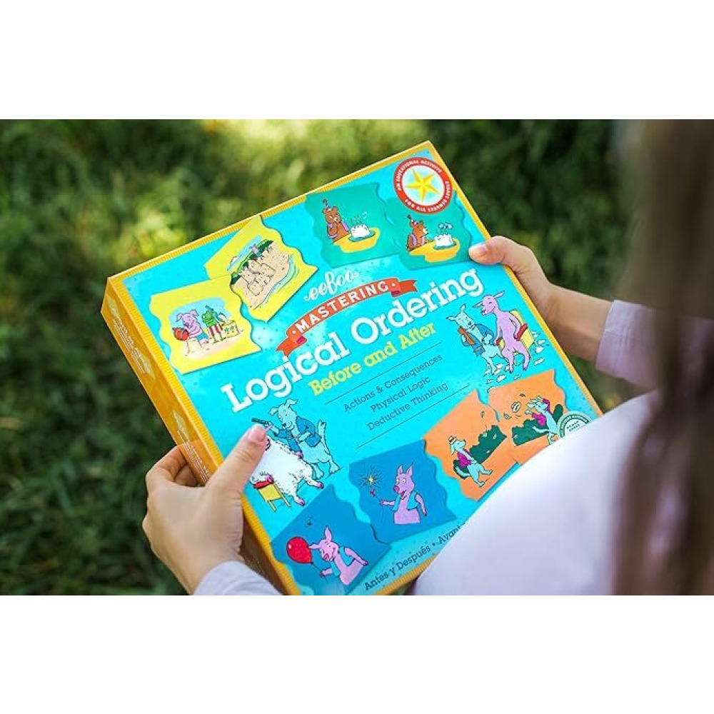 eeboo: До и После Всех Уровней УЧАЩИХСЯ, Образовательный ИНСТРУМЕНТ, Дети Используют Логику, чтобы Расположить Пары иллюстрированных Карточек С Цветов - 3