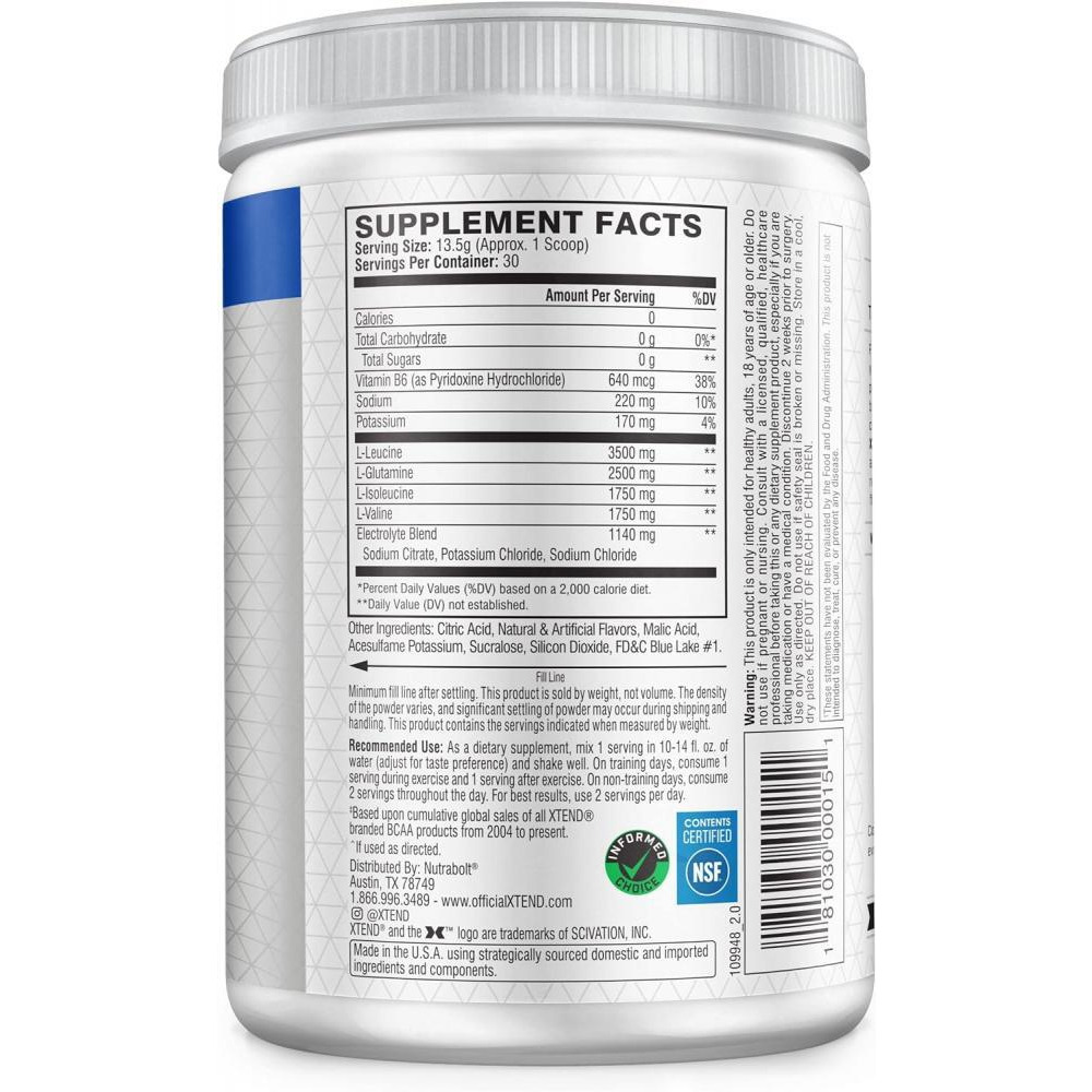 Xtend Original BCAA, Strawberry Kiwi Splash, 30 - 4