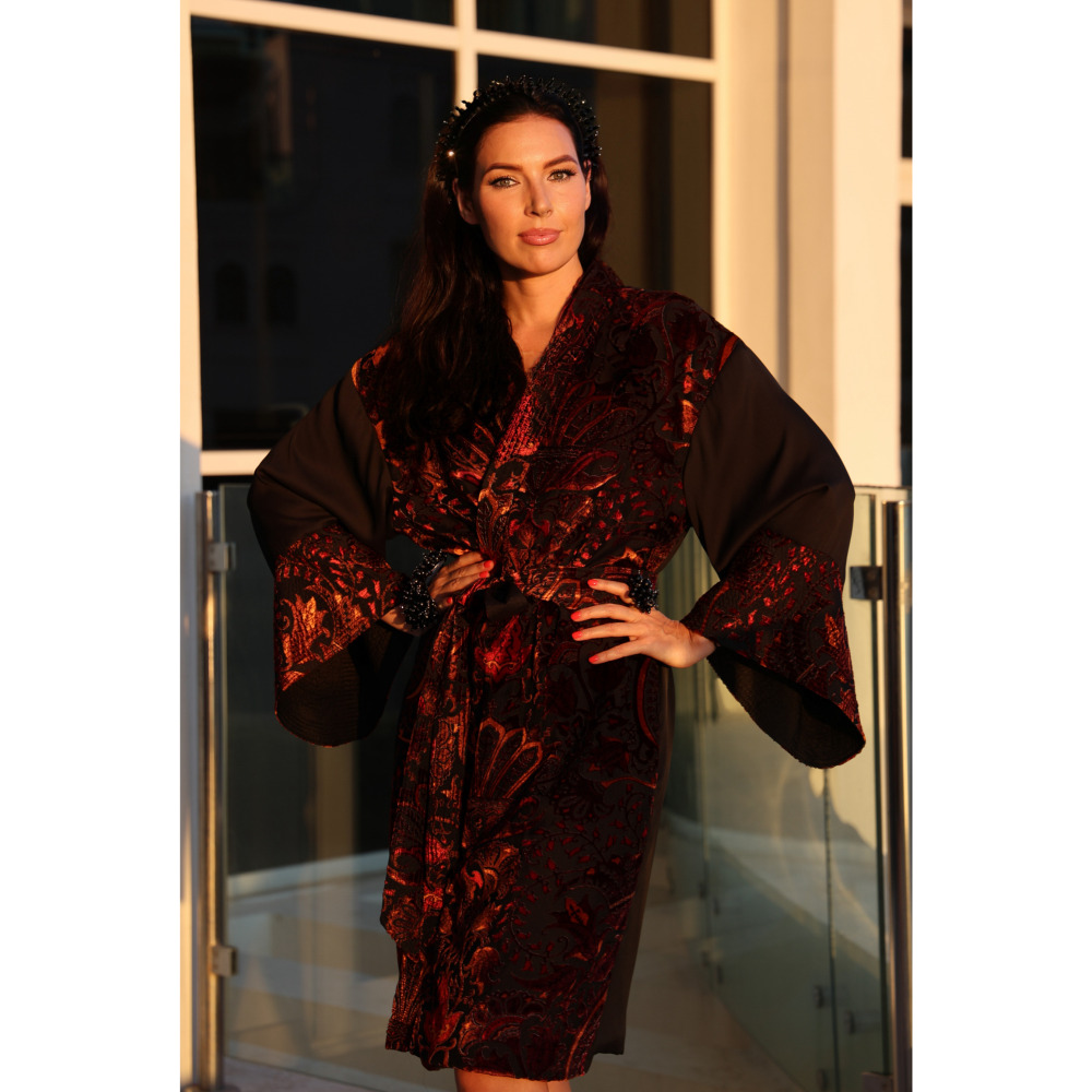 الروح الآسيوية، غروب الشمس المخملي، مقاس موحد (XS-XL) - 1