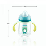 Fissman Training Cup for Toddler Drinkware With Spout And Straw Spill Proof Sippy With Handle Blue - 260ml - 2 miniature
