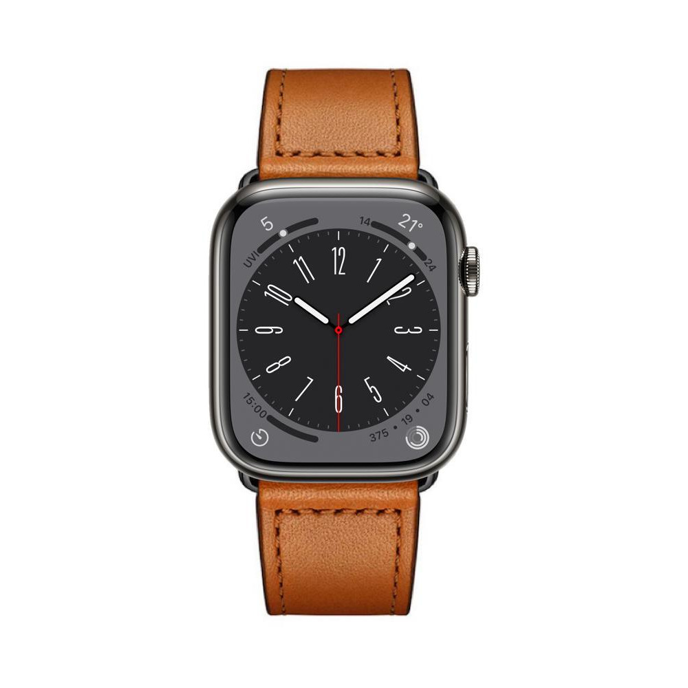 Perfii Genuine Leather Replacement Band For Apple Watch 41, 40, 38 mm Series 8/7/6/5/4 SE - 2