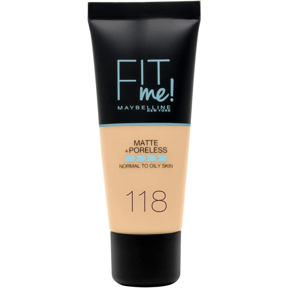 Maybelline New York Fit Me Matte & Poreless Foundation 118 Light Beige 30ml - 1