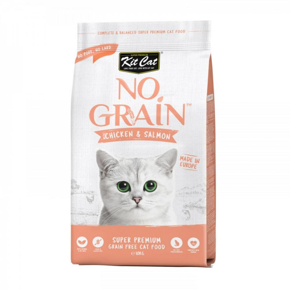 KitCat Super Premium Adult Cat No Grain - Chicken \& Salmon - 10KG - 1