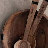 Nordico Wooden Salad Servers Spoon Set - 5 miniature