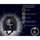 Vega Crux ISI Certified Flip-Up Helmet for Men and Women with Clear Visor (Black, Size: L) - 7 miniature